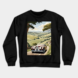 Vintage Car Country Road Crewneck Sweatshirt